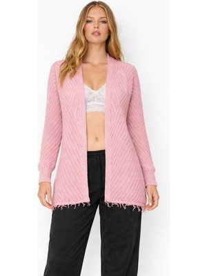 Hakke Püsküllü Kelebek Desen Hırka