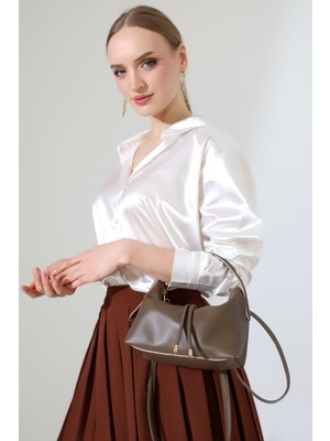 BALANZ Vizon Kadın Mini Boy Uzun Çapraz Askılı El ve Omuz Çantası [20X16 Cm]