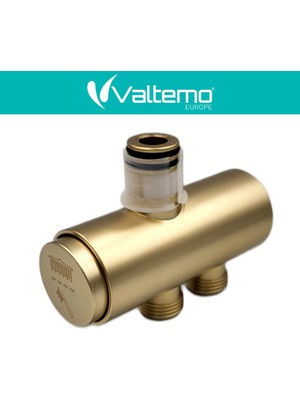 Türkiye Nalbur | Valtemo (Brushed) Mat Gold Duş Seti Yönlendiricisi Vanası - Butonlu