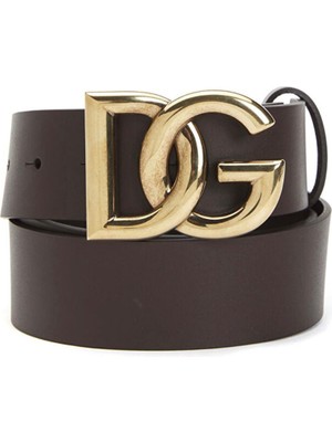 Dolce & Gabbana Kahverengi Gold Tokalı Kemer