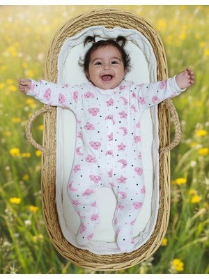 Buufuu Baskılı Bebek Uzun Kollu Çıtçıtlı Zıbın