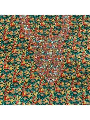 Hasyılmaz Işlemeli Hint Elbise Kumaşı 370X110CM (Model 6)