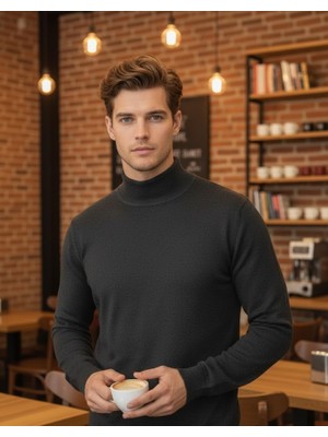 Nobrand Selanik Örgü Yarım Balıkçı Yaka Kazak