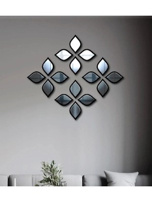 Evsay Dekoratif Damla Ayna - Pleksi Glass Kırılmaz Ayna 16'lı Set