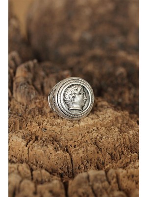 Inure Jewelry Sezar Figürlü Ayarlanabilir Erkek Yüzük