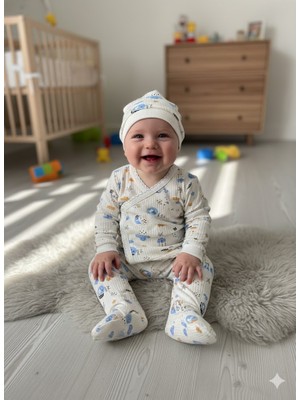 ruhaay Bebek Yeni Doğan Baskılı Mevsimlik Bereli Patikli Alt Üst Takım
