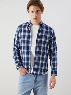 Lc Waikiki Yeni Sezon Slim Fit Uzun Kollu Ekose Erkek Gömlek