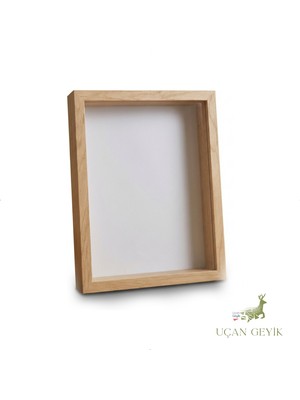 Uçan Geyik Ahşap Kenarlı Boş Derin Çerçeve 18X22CM - Dekoratif Fotoğraf Albümü