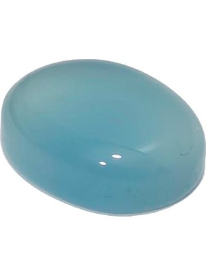 Hasyılmaz Kabaşon Kesim Doğal Aqua Kalsedon Taşı 23,10 Karat A006