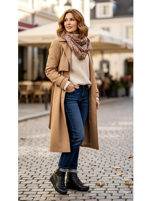 Punto 273151 Kadın Hakiki Deri Fermuarlı Lastikli Kısa Bot 'topuk 3 Cm'