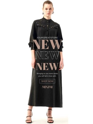 Nuss Zımba Detaylı Elbise Kekik