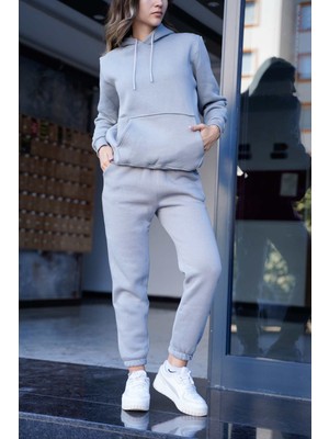 EYDAMOON Relax Fit Kışlık Kalın Içi Yünlü Alt Üst Takım