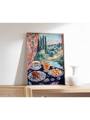 Ninastore Islami Yemek Posteri Kahve Posteri Arap Dekorasyonu Fars Duvar Sanatı Mutfak Dekorasyonu Afgan Sanat