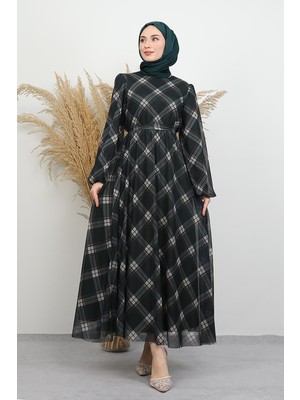 Lova Tül Elbise Haki