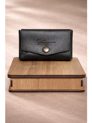 Germenicia El Işçiliği Hakiki Deri Kartlık Cüzdan – Minimal Tasarım, Çıtçıt Kapamalı