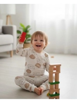 Ruhaay Çocuk Pamuk Baskılı Alt Üstü Takım 1-3 Yaş