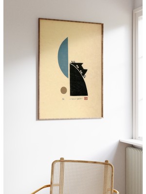 Ninastore Japon Kedi Posteri Japon Kedi Sanatı Baskısı Siyah Kedi Hayvan Duvar Sanatı Dekorasyonu Hayvan Sanat