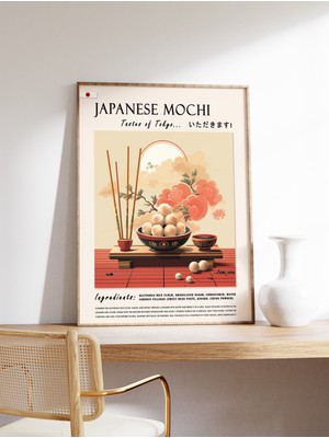 Ninastore Japon Mochi Posteri Japon Mochi Yemek Baskısı Asya Tatlısı Posteri Mutfak Baskısı Mutfak Dekorasyonu