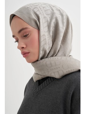 Gri Carell Luxe Desen Liora Pamuk Şal