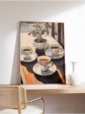 Ninastore Vintage Kahve Baskısı Retro Kahve Posteri Yiyecek ve Içecek Posteri Mutfak Dekorasyonu Vintage Yemek