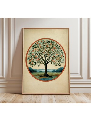 Ninastore Hayat Ağacı Posteri, Vintage Botanik Duvar Sanatı, Doğa Sembolizmi Baskısı, Manevi Gelişim Sanat Ese