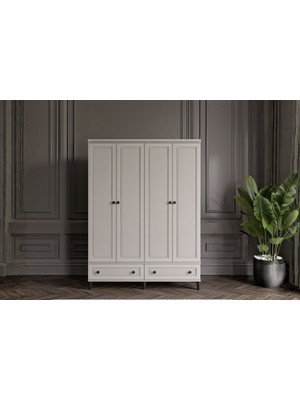 Doressa Zare Sand 4 Kapılı Gardırop