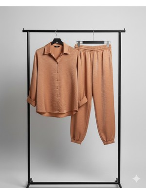 A-LESYA Aerobin Kumaş Kadın Takım - Camel