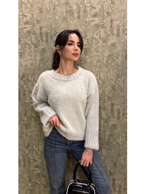 Leilaa Bisiklet Yaka Yumoş Basic Kazak