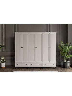 Doressa Zare Sand 6 Kapılı Gardırop