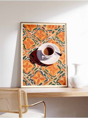 Ninastore Fas Kahvesi Baskısı Vintage Kahve Posteri Kafe Baskısı Restoran Duvar Sanatı Mutfak Dekorasyonu Yeme