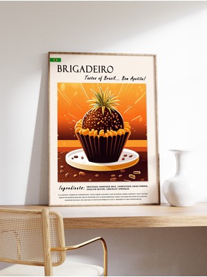 Ninastore Brigadeiro Brezilya Yemekleri Posteri Brezilya Yemek Baskısı Latin Amerika Yemekleri Posteri Mutfak