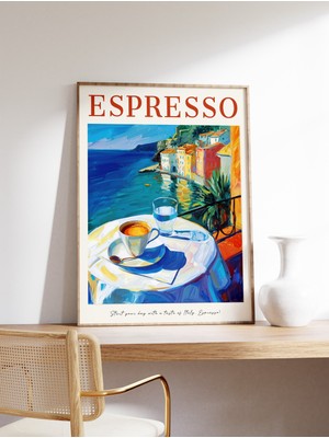 Ninastore Kahve Posteri Italyan Espresso Baskısı Mutfak Dekorasyonu Retro Kahve Sanatı Vintage Yemek Sanatı Ka