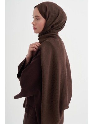 Acı Kahve Carell Luxe Desen Liora Pamuk Şal