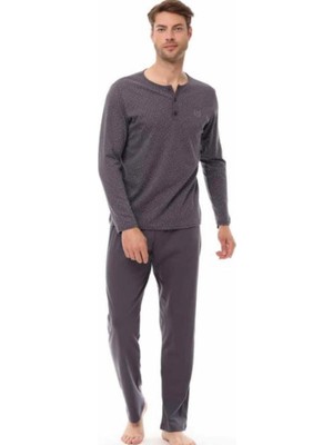 Royam Pijadore %100 Pamuk Erkek Uzun Kol Pijama Takımı 1523