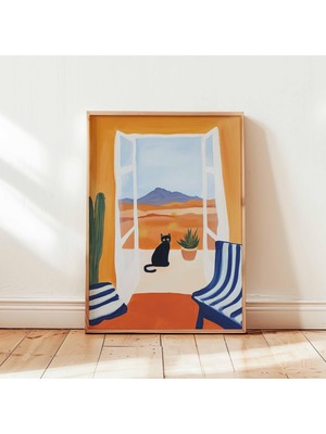 Ninastore Henri Matisse Kedi Posteri Açık Pencere Matisse Çiçek Baskısı Matisse Botanik Duvar Sanatı Modern Sa