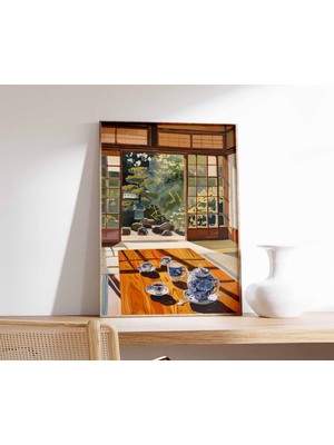 Ninastore Geleneksel Japon Çay Evi Posteri Japon Sanat Baskısı Japon Yemekleri Posteri Asya Dekorasyonu Gelene