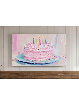 Ninastore Renkli Doğum Günü Pastası Çerçevesi Tv Duvar Sanatı Doğum Günü Samsung Duvar Kağıdı Dijital Indirme