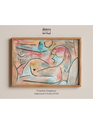 Ninastore Soyut, Rüya Gibi Portre Baskısı, Modern Duvar Sanatı, Sürrealist Sanat, Minimalist Sanat, Pastel Ren