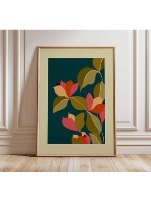 Ninastore Soyut Botanik Duvar Sanatı, Orta Çağ Modern Bitki Posteri, Renkli Retro Yaprak Baskısı, Ev Dekorasyo