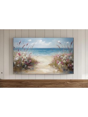 Ninastore Plaj Temalı Çerçeveli Tv Duvar Sanatı Ilkbahar Ocak Çiçek Sanatı Ekran Koruyucu Dijital Indirme Past