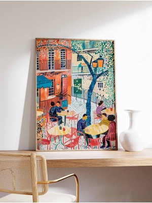 Ninastore Vintage Kafe Baskısı Retro Kafe Posteri Yiyecek ve Içecek Sanatı Mutfak Posteri Mutfak Dekorasyonu Y