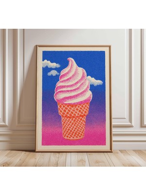 Ninastore Dondurma Posteri Pop Art Baskı Renkli Modern Duvar Sanatı Retro Tatlı Sanatı Eğlenceli Mutfak Dekora