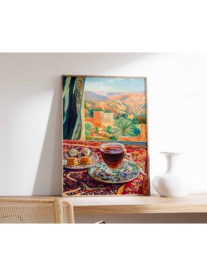 Ninastore Islami Yemek Posteri Kahve Posteri Arap Dekorasyonu Fars Duvar Sanatı Mutfak Dekorasyonu Afgan Sanat