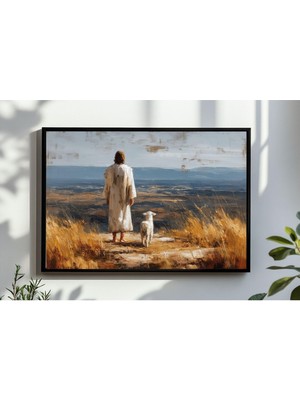 Ninastore Isa ve Kayıp Koyun Baskılı Hristiyan Duvar Sanatı (Dijital Indirme)