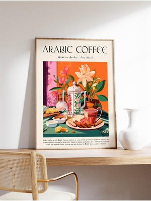 Ninastore Kahve Posteri Arap Kahvesi Baskısı Mutfak Dekorasyonu Retro Kahve Sanatı Islami Yemek Sanatı Yiyecek