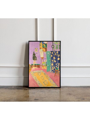 Ninastore Henri Matisse Posteri Pembe Stüdyo Baskısı Matisse Duvar Sanatı Henri Matisse Baskısı Henri Matisse