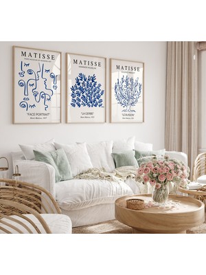 Ninastore 3'lü Set Henry Matisse Duvar Sanatı, Henri Matisse Poster Baskı, Retro Estetik Baskı, Henri Matisse
