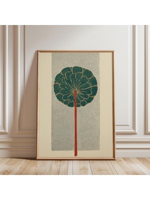 Ninastore Botanik Çizgi Sanatı Baskı Minimalist Yaprak Illüstrasyonu Modern Organik Poster