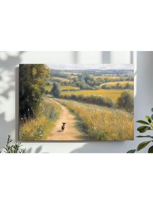 Ninastore Dachshund Vintage Yağlı Boya Manzara Duvar Sanatı Minyatür Sosis Köpek Kırsal Baskı Dijital Sosis Kö