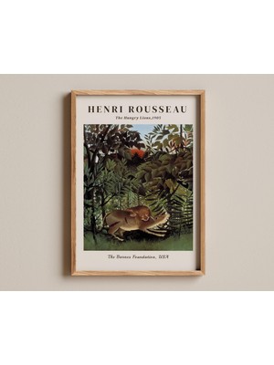 Ninastore Aç Aslanlar Baskısı, Henri Rousseau'nun 1905 Tarihli Orman Tablosu, Dramatik Aslan Avı Sahnesi, Yemy